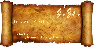 Glaser Zsolt névjegykártya