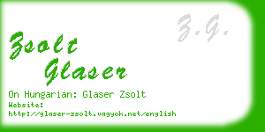 zsolt glaser business card